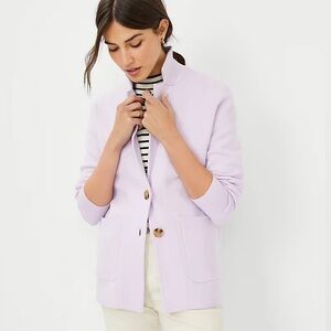 Ann Taylor sweater blazer lilac